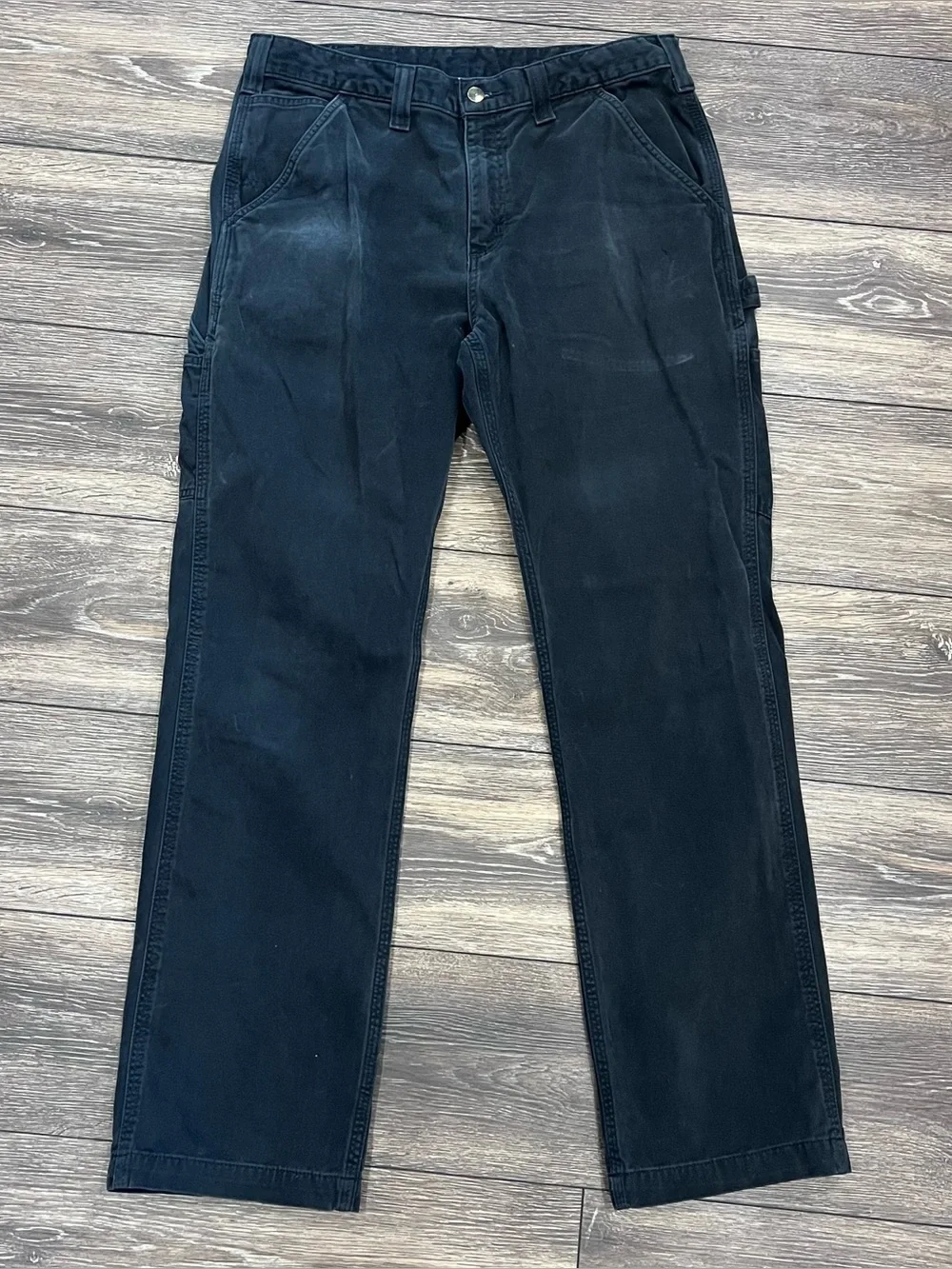 Carhartt Black Carpenter Pants Relaxed Fit Mens 34x32
